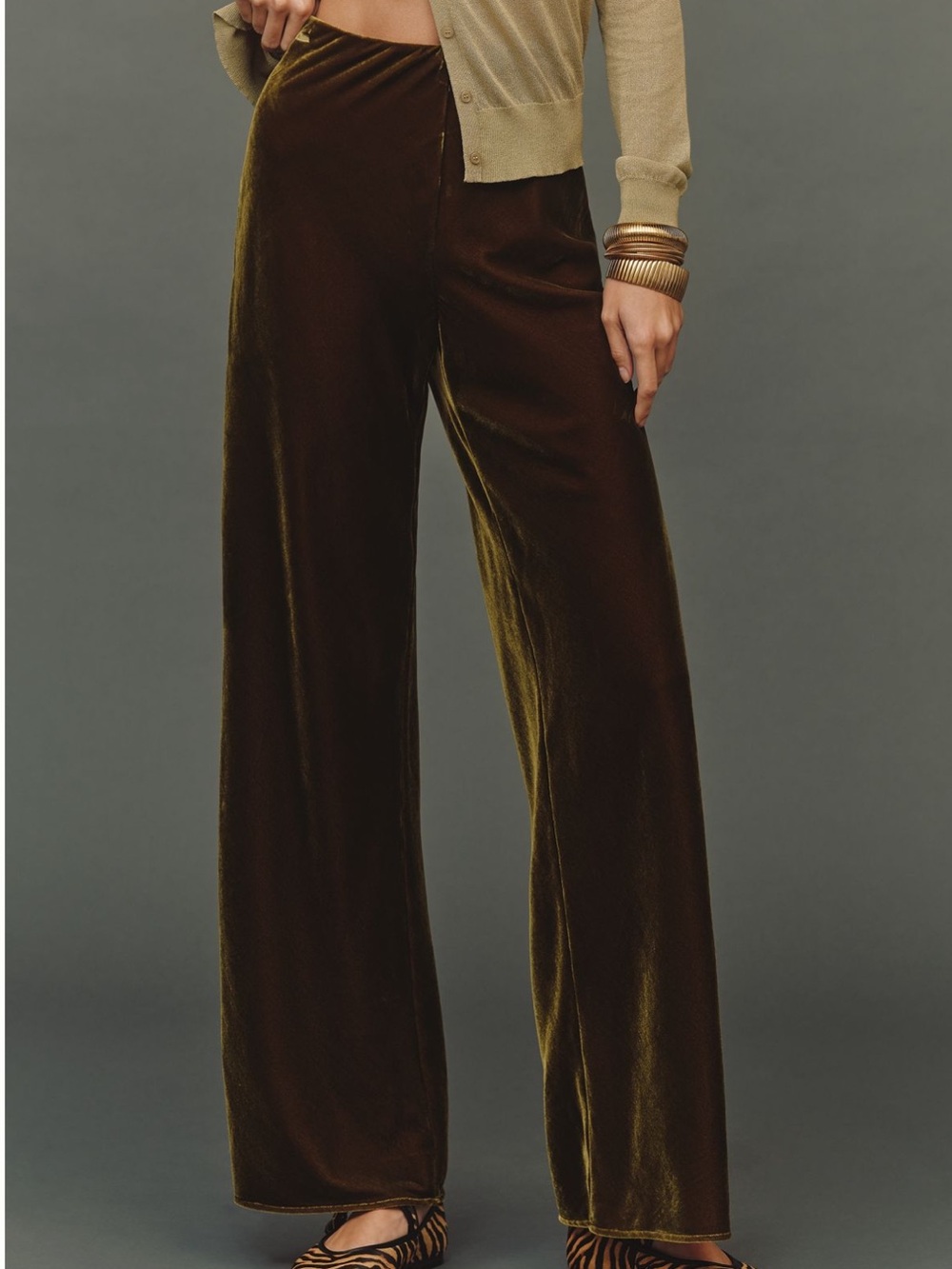 Tilda Velvet Pants (Moss)